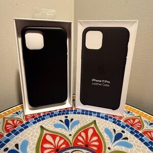 iPhone 11 Pro Leather Case - Black - Apple Brand